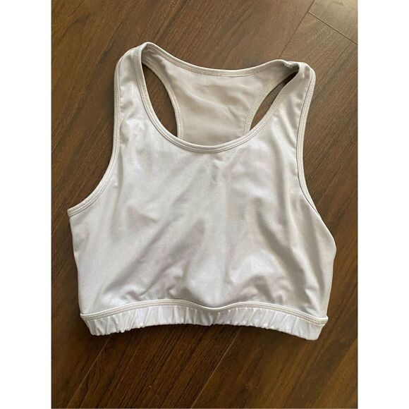 Mono B M iridescent cream white workout top - Picture 1 of 4